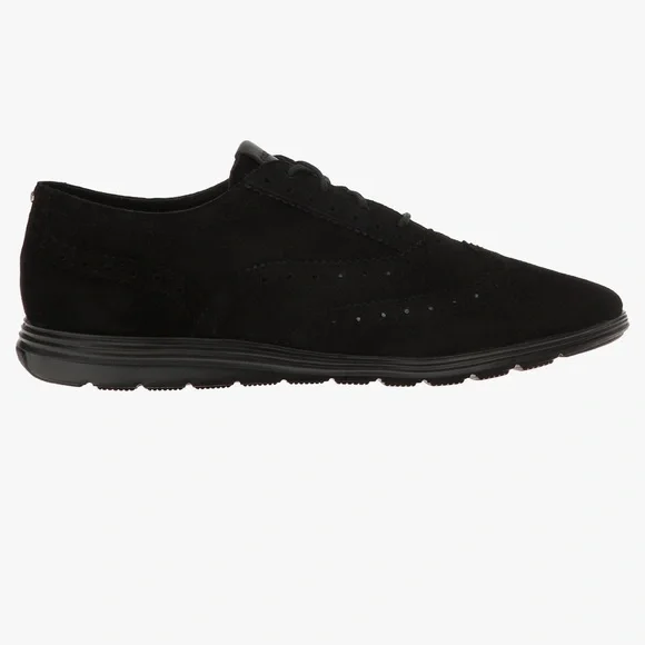 NIB Cole Haan Grand Tour Suede Wintip Oxford In Black Suede Women’s Size 9.5 - Picture 3 of 9